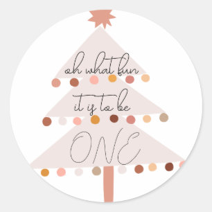 Was für ein Spaß es ist, ein Boho Weihnachten zu s Runder Aufkleber