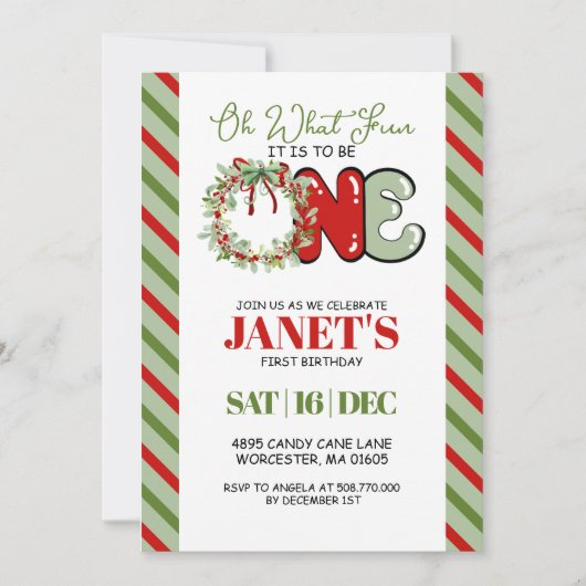 Was für ein Spaß es ist, eins zu sein Einladung (Vorderseite)