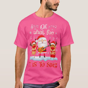 Was für ein Spaß es ist, Musik-Rentier Santa für d T-Shirt