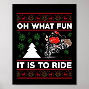Was für ein Spaß es ist, Santa Motocross Dirt Bik Poster