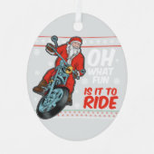 Was für ein Spaß es macht, mit dem Motorrad in San Ornament Aus Metall (Vorderseite)