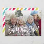 Was für ein Spaß! Fotokarte für den Urlaub Feiertagskarte (Vorne/Hinten)