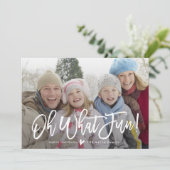 Was für ein Spaß! Fotokarte für den Urlaub Feiertagskarte (Stehend Vorderseite)