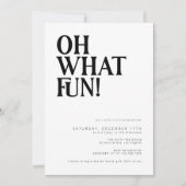 Was für ein Spaß! Modernes und Minimalistisches Pa Einladung (Vorderseite)