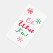 Was für ein Spaß! Modernes Weihnachts-Party Serviette (Ecke)