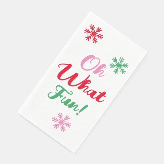 Was für ein Spaß! Modernes Weihnachts-Party Serviette (Ecke)
