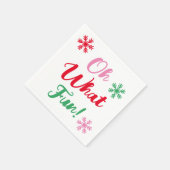 Was für ein Spaß! Modernes Weihnachts-Party Serviette (Ecke)