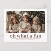 Was für ein Spaß! Personalisiert Happy Holiday Fot Postkarte (Vorderseite)