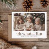 Was für ein Spaß! Personalisiert Happy Holiday Fot Postkarte