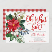 Was für ein Spaß Poinsettia Party Einladung (Vorne/Hinten)