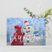 Was für ein Spaß! Urlaubsfotokarte Feiertagskarte (Stehend Vorderseite)