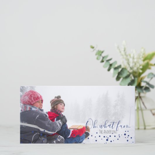 Was für ein Spaß Weihnachten oder Hanukkah-Fotokar (Stehend Vorderseite)