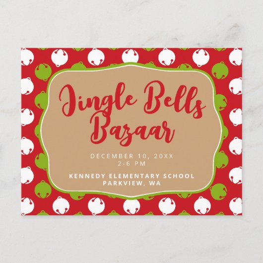 Was für ein Spaß! Weihnachtsglocken Feiertagspostkarte (Vorderseite)