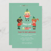 Was für ein Spaß! Zeit zu Elf. Einladung (Vorne/Hinten)