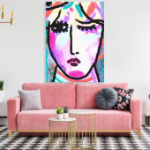 Was für ein Tag Abstrakte digitale Malerei Leinwanddruck (Insitu (Wohnzimmer))