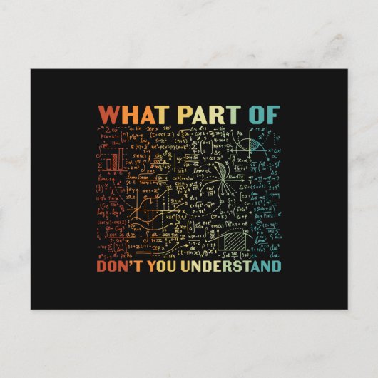 Was für ein Teil der Mathematik Postkarte (Vorderseite)