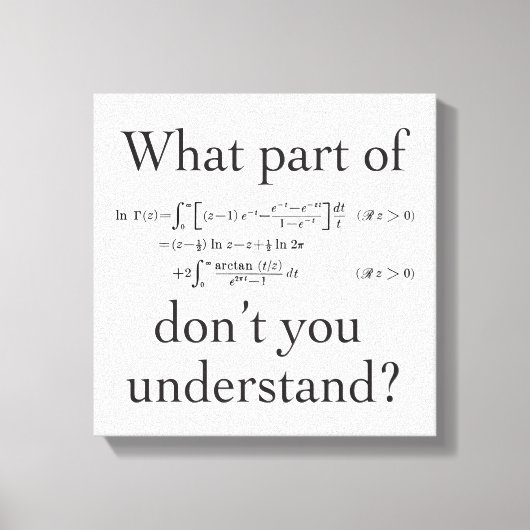 Was für ein Teil von... Leinwanddruck (Vorderseite)