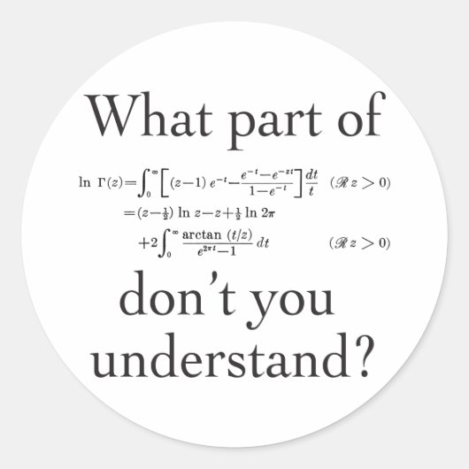 Was für ein Teil von... Runder Aufkleber (Vorderseite)