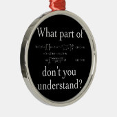 Was für ein Teil von... Weiß im Dunkeln Silbernes Ornament (Rechts)