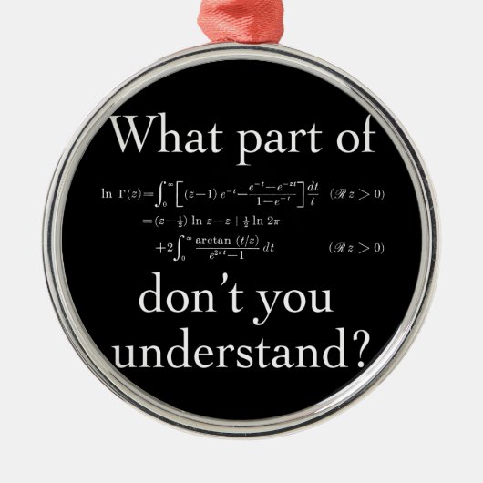 Was für ein Teil von... Weiß im Dunkeln Silbernes Ornament (Vorne)