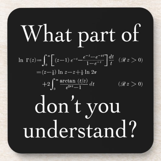 Was für ein Teil von... Weiß im Dunkeln Untersetzer (Vorderseite)