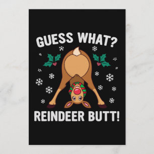 Was für ein Weihnachtswitz über das Rentierhintern Einladung