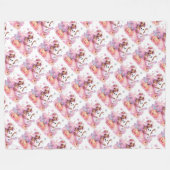 Was für ein Whimsical World Gal Fleecedecke (Vorderseite (Horizontal))