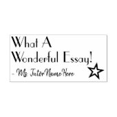 "Was für ein wunderbarer Essay!" Instructor Rubber Gummistempel (Prägung)
