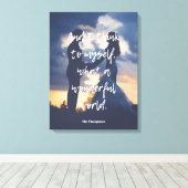 Was für ein wunderbares Foto in der Welt Leinwanddruck (Insitu (Holzboden))