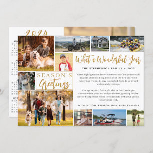 Was für ein wunderbares Jahr 11 Foto 2024 Kalender Feiertagskarte