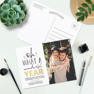 Was für ein wunderbares Jahr   Frohes Neues Jahr F Feiertagspostkarte