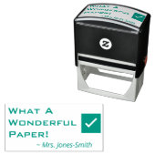 "Was für ein wunderbares Papier!" Erzieherin Rubbe Permastempel (Beispiel)