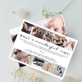 Was für ein wunderbares Time Foto Collage Neues Ba Dankeskarte