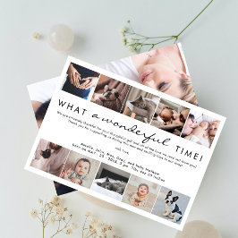 Was für ein wunderbares Time Foto Collage Neues Ba Dankeskarte