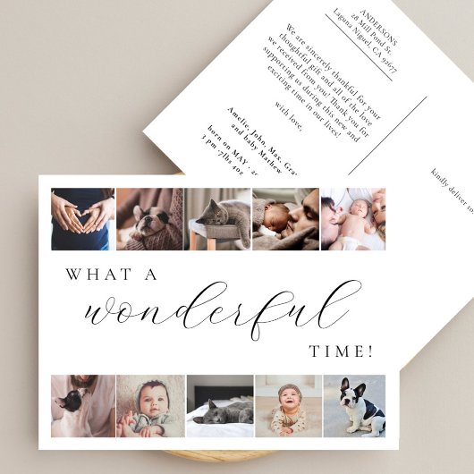 Was für ein wunderbares Time Multi Foto Minimal Ne Postkarte