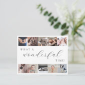Was für ein wunderbares Time Multi Foto Minimal Ne Postkarte (Stehend Vorderseite)
