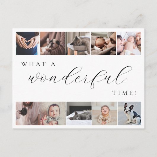 Was für ein wunderbares Time Multi Foto Minimal Ne Postkarte (Vorderseite)