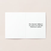 "Was für ein wunderbares Weihnachten! Folienkarte (Innenseite)