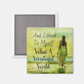 Was für ein wunderbares Weltmagnet Magnet (Vorderseite/Rückseite)