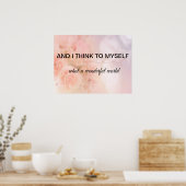 Was für ein wunderbares Weltposter Poster (Küche)