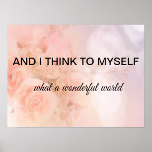 Was für ein wunderbares Weltposter Poster