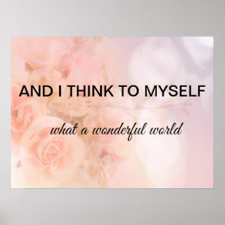 Was für ein wunderbares Weltposter Poster