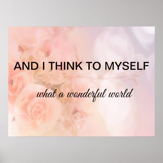 Was für ein wunderbares Weltposter Poster (Vorne)