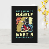 Was für ein wunderschönes Weld Welder Funny Weldin Karte (Gelbe Blume)