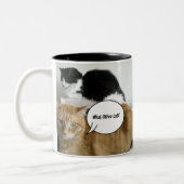 Was für eine andere Katze?/Orange Tabby Spaß Zweifarbige Tasse (Links)