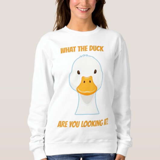 Was für eine Ente schaust du dir an? Sweatshirt (Vorderseite)