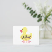 Was für eine Ente Visitenkarte (Stehend Vorderseite)