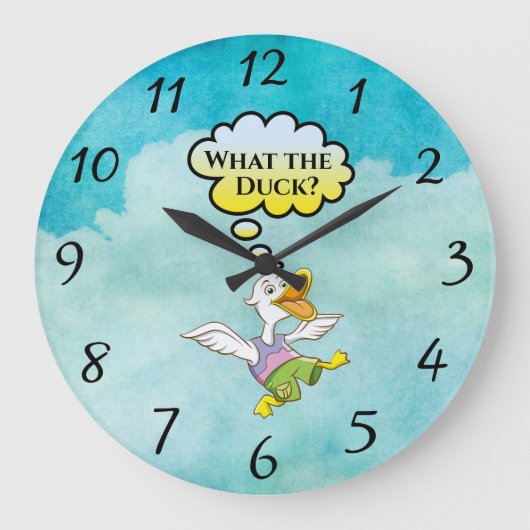 Was für eine Ente? Wall-Uhr Große Wanduhr (Vorderseite)