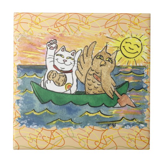 Was für eine glückliche Reise das war! Fliese (Vorderseite)