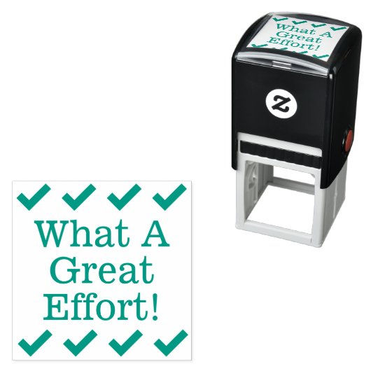 "Was für eine große Anstrengung!" Instructor Rubbe Permastempel (Beispiel)